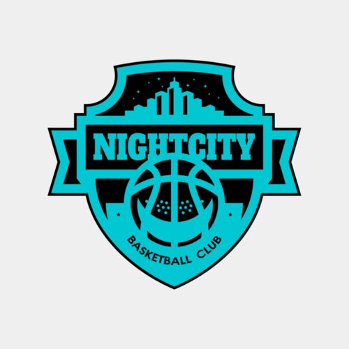 Night city Basketball club logo template Thumbnail