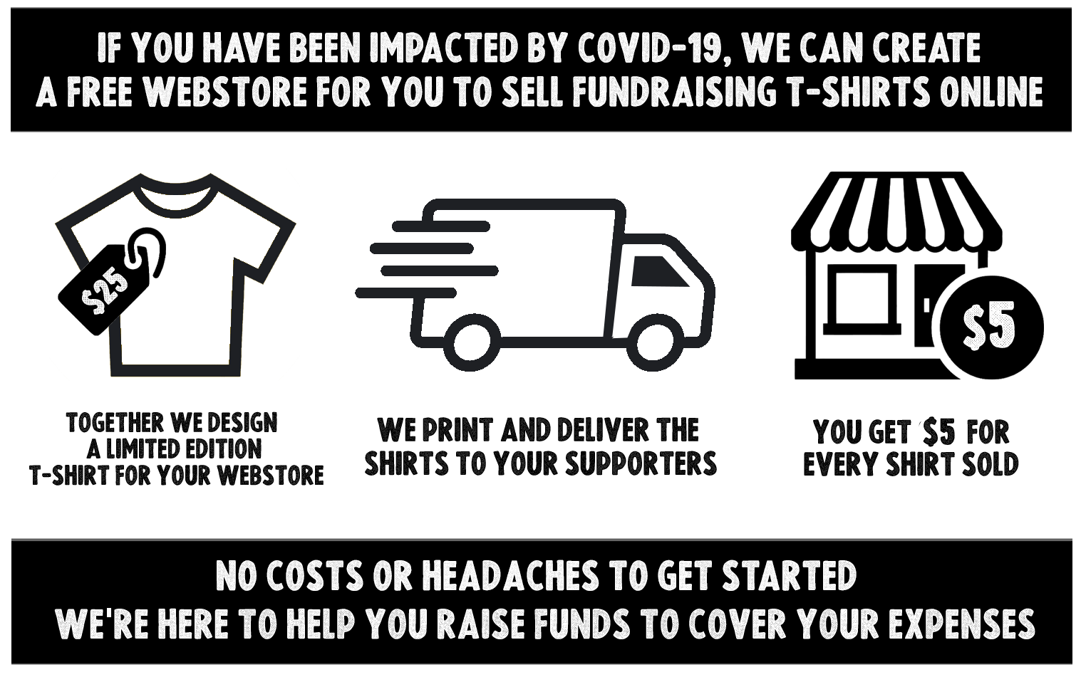 Fundraising t-shirts COVID-19