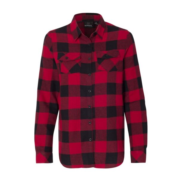 Burnside Women's Yarn-Dyed Long Sleeve Flannel Shirt Thumbnail