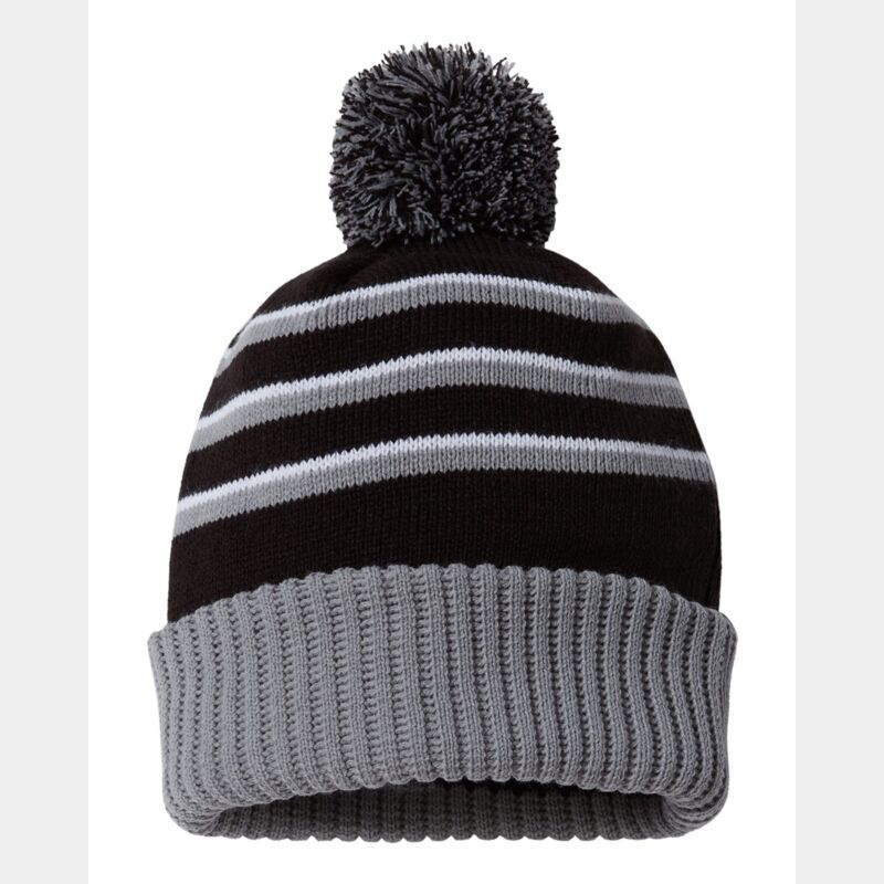 Richardson - Stripe Pom Cuffed Toque Thumbnail