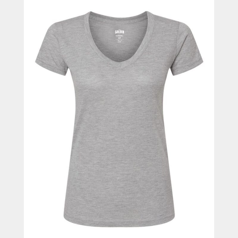 Women's Poly-Cotton V-Neck Fashion Tee Thumbnail