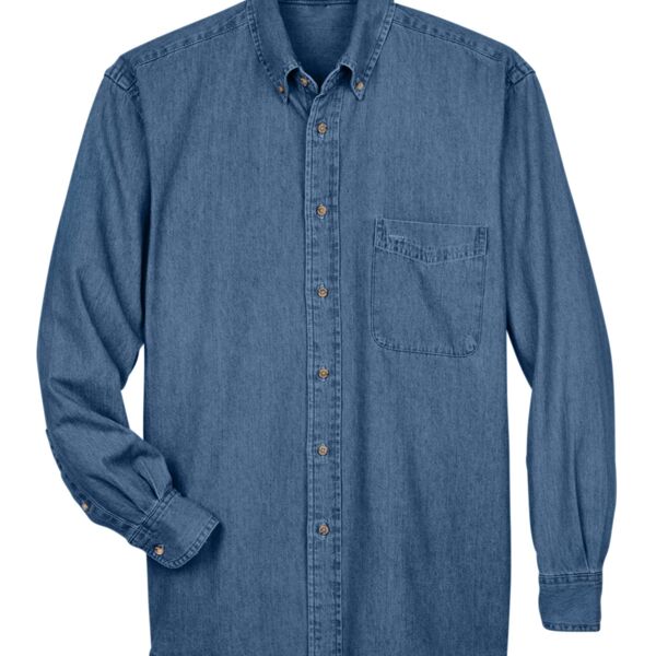 Harriton Long-Sleeve Denim Shirt Thumbnail