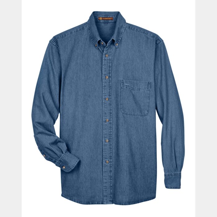 Harriton Long-Sleeve Denim Shirt Thumbnail