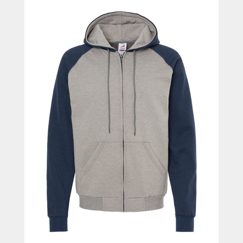 🍁King Fashion Fleece Raglan Full-Zip Hoodie Thumbnail