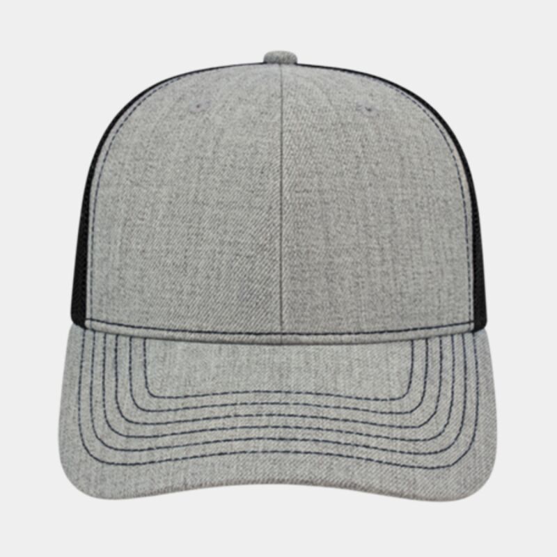 Cap America Structured Blended Wool Acrylic Modified Flat Bill with Mesh Back Cap Thumbnail