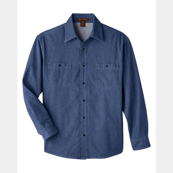Harriton Men's Denim Shirt-Jacket Thumbnail