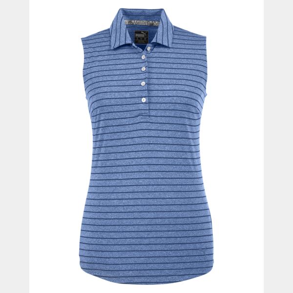 Puma Golf Women's Rotation Stripe Sleeveless Polo Thumbnail