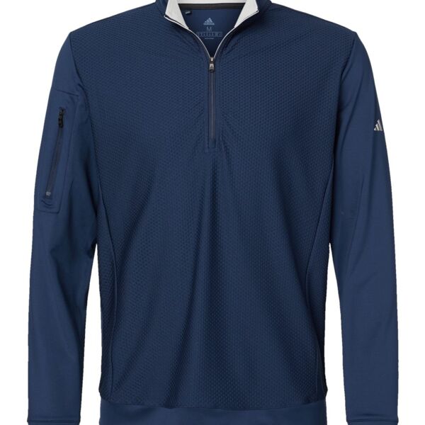Adidas Performance Textured Quarter-Zip Pullover Thumbnail