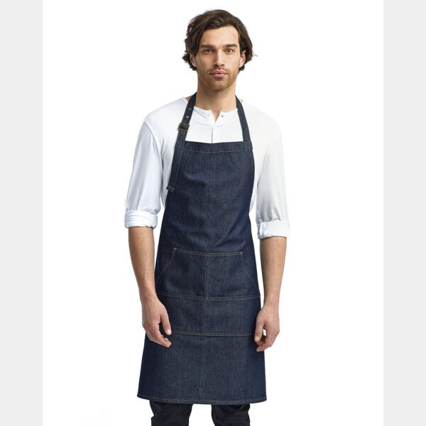 Unisex Jeans Stitch Denim Bib Apron Thumbnail