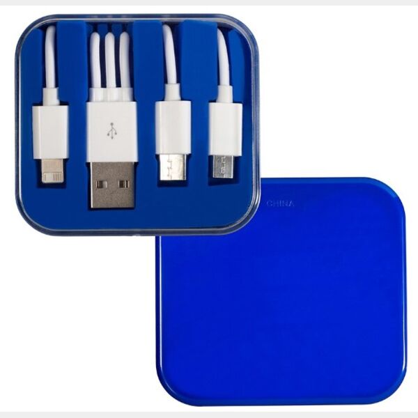 3-IN-1 CHARGING CABLE IN SQUARE CASE Thumbnail