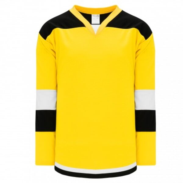 Athletic Knit SELECT Maize, Black, White 7400 Hockey Jersey Thumbnail