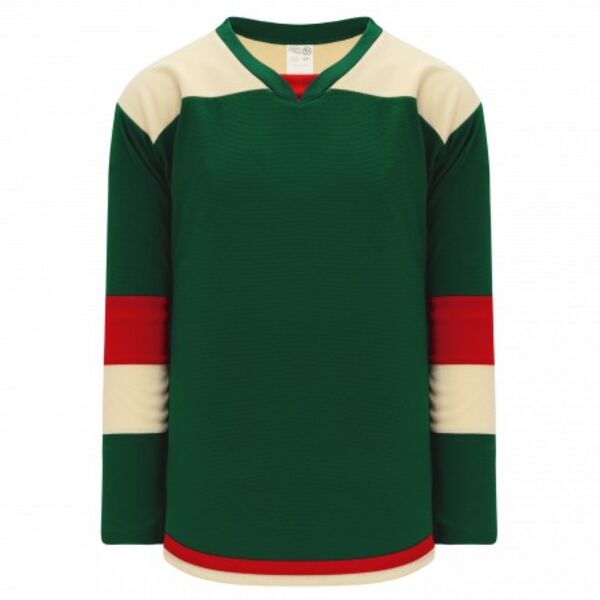 Athletic Knit SELECT Dark Green, Sand, Red 7400 Hockey Jersey Thumbnail