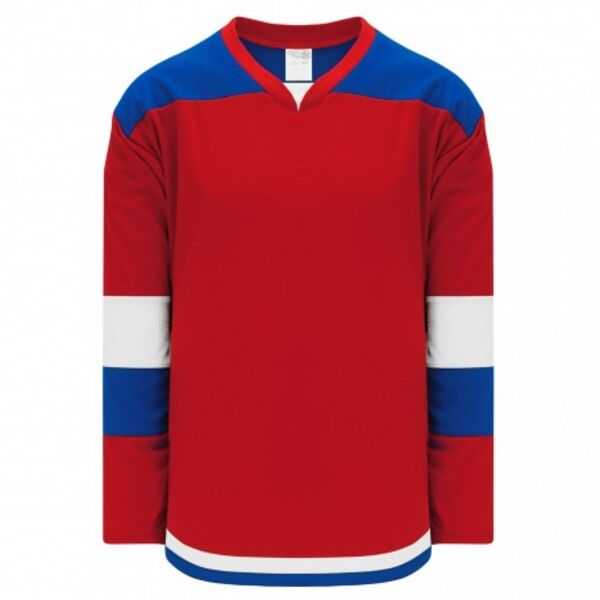 Athletic Knit SELECT Red, Royal, White 7400 Hockey Jersey Thumbnail