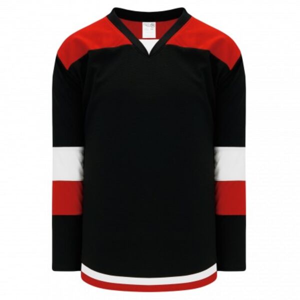 Athletic Knit SELECT Black, Red, White 7400 Hockey Jersey Thumbnail