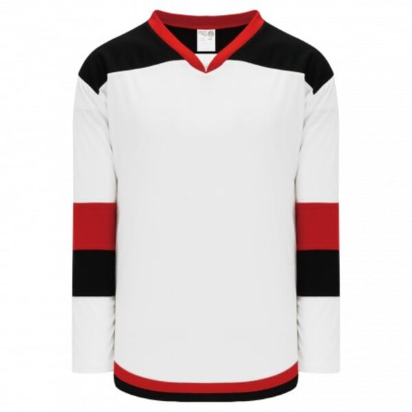 Athletic Knit SELECT White, Black, Red 7400 Hockey Jersey Thumbnail