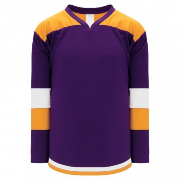 Athletic Knit SELECT Purple, Gold, White 7400 Hockey Jersey Thumbnail