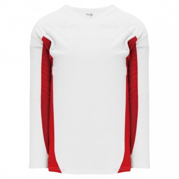 Athletic Knit SELECT White, Red 7100 Hockey Jersey Thumbnail