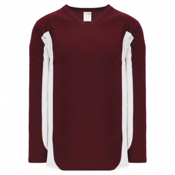 Athletic Knit SELECT Maroon, White 7100 Hockey Jersey Thumbnail