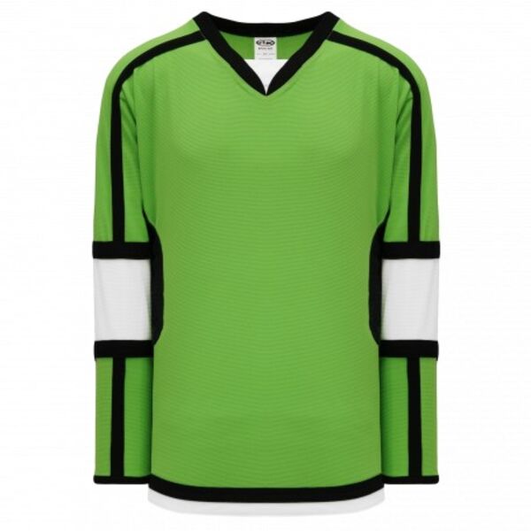 Athletic Knit SELECT Lime Green, Black, White 7000 Hockey Jersey Thumbnail