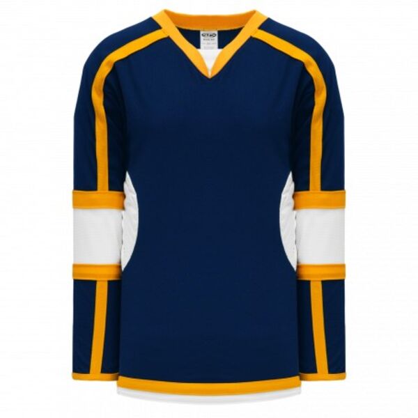 Athletic Knit SELECT Navy, White, Gold 7000 Hockey Jersey Thumbnail