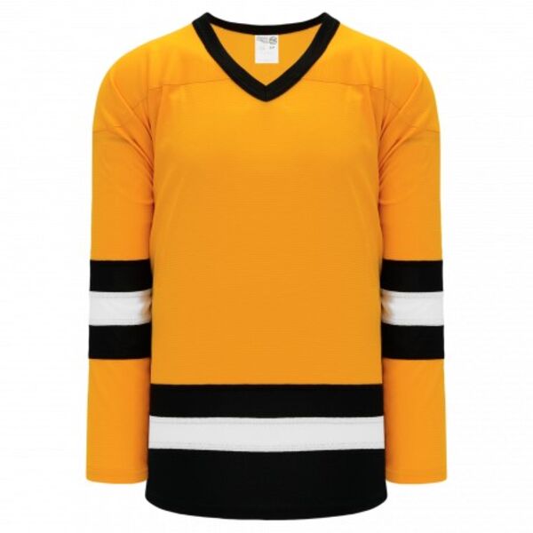 Athletic Knit LEAGUE Gold, Black, White 6500 Hockey Jersey Thumbnail