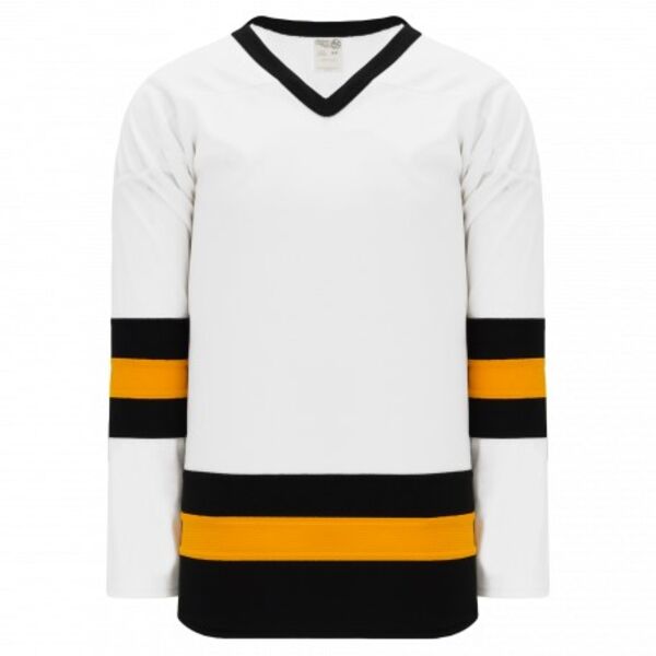 Athletic Knit LEAGUE White, Black, Gold 6500 Hockey Jersey Thumbnail