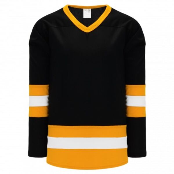 Athletic Knit LEAGUE  Black, Gold, White 6500 Hockey Jersey Thumbnail