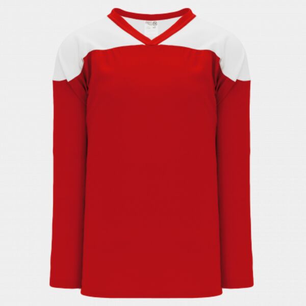 Athletic Knit LEAGUE Red, White 6100 Hockey Jersey Thumbnail