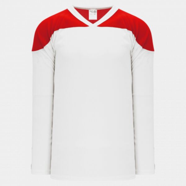 Athletic Knit LEAGUE White, Red 6100 Hockey Jersey Thumbnail