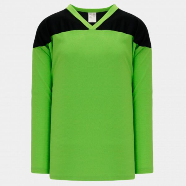 Athletic Knit LEAGUE Lime Green, Black 6100 Hockey Jersey Thumbnail