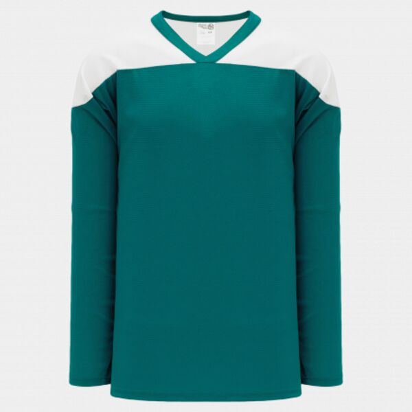 Athletic Knit LEAGUE Pacific Teal, White 6100 Hockey Jersey Thumbnail
