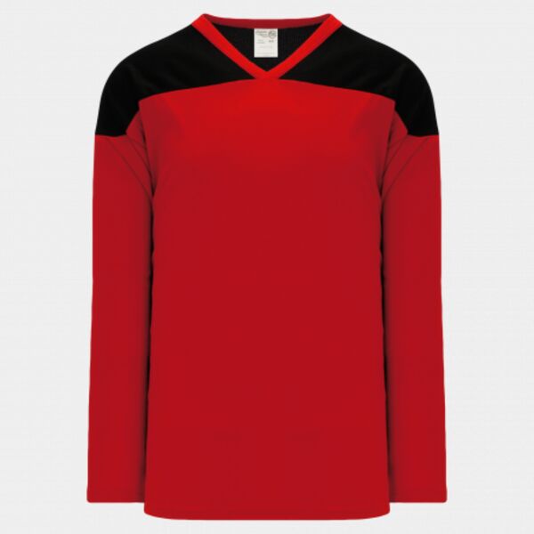 Athletic Knit LEAGUE Red, Black 6100 Hockey Jersey Thumbnail
