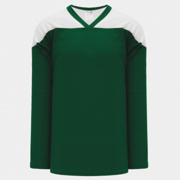 Athletic Knit LEAGUE Dark Green, White 6100 Hockey Jersey Thumbnail