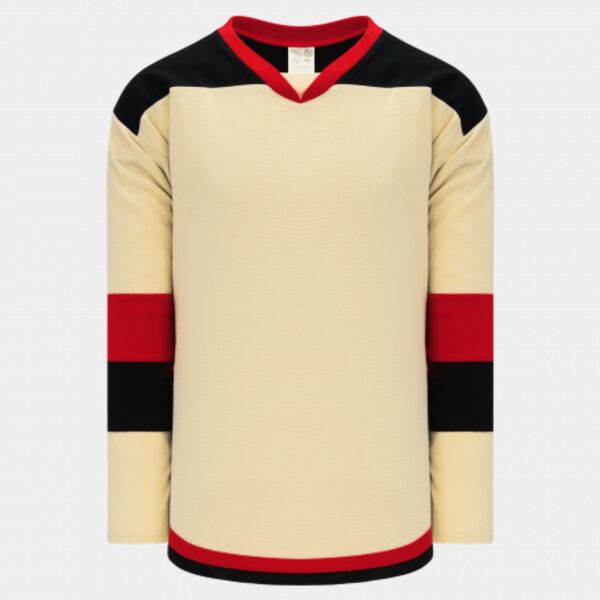 Athletic Knit SELECT Sand, Black, Red 7400 Hockey Jersey Thumbnail