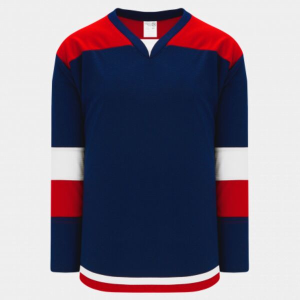 Athletic Knit SELECT Navy, Red, White 7400 Hockey Jersey Thumbnail