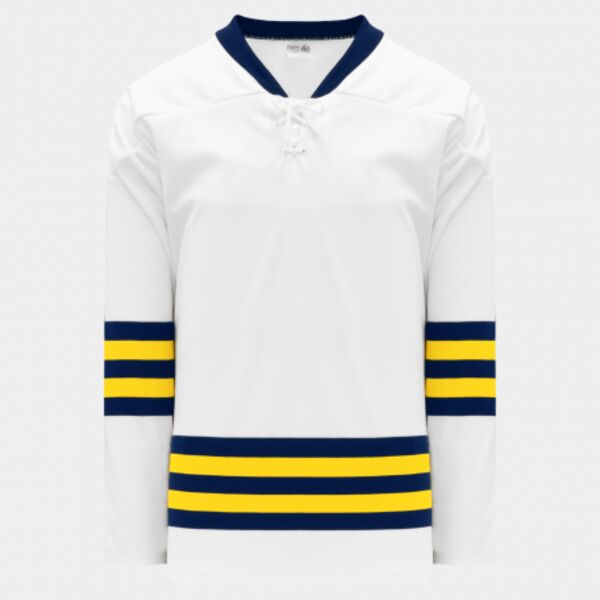 Athletic Knit 2011 MICHIGAN WHITE Hockey Jersey Thumbnail