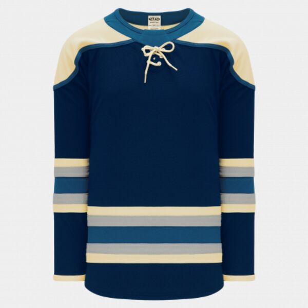 Athletic Knit 2018 COLUMBUS 34D NAVY Hockey Jersey Thumbnail