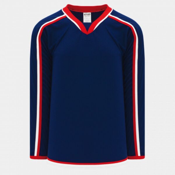 Athletic Knit 2010 COLUMBUS NAVY Hockey Jersey Thumbnail