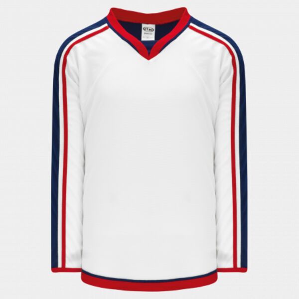 Athletic Knit 2010 COLUMBUS WITE Hockey Jersey Thumbnail