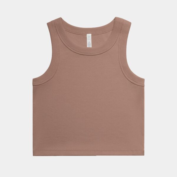 AS COLOUR WOMENS ORGANIC RIB CROP TANK Thumbnail