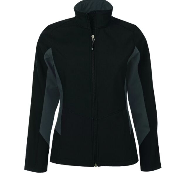 COAL HARBOUR® EVERYDAY COLOUR BLOCK WATER REPELLENT SOFT SHELL LADIES' JACKET Thumbnail