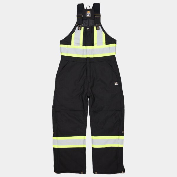 BERNE Men's Safety Striped Arctic Insulated Bib Overall Thumbnail