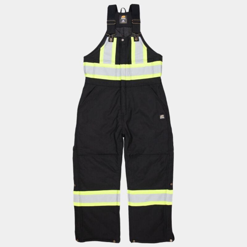 BERNE Men's Safety Striped Arctic Insulated Bib Overall Thumbnail