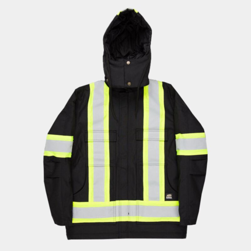 BERNE Men's Safety Striped Arctic Insulated Chore Coat Thumbnail