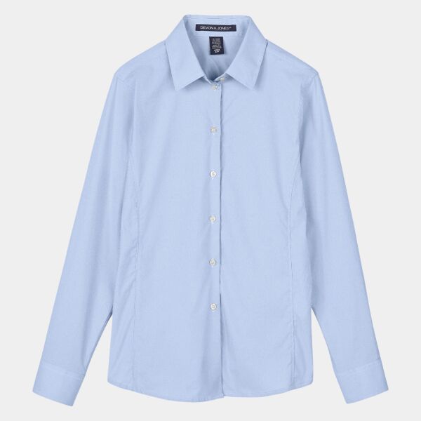 Devon & Jones CrownLux Performance® Ladies' Microstripe Shirt Thumbnail