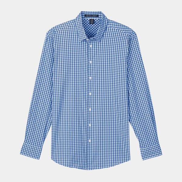 Devon & Jones CrownLux Performance® Men's Gingham Shirt Thumbnail