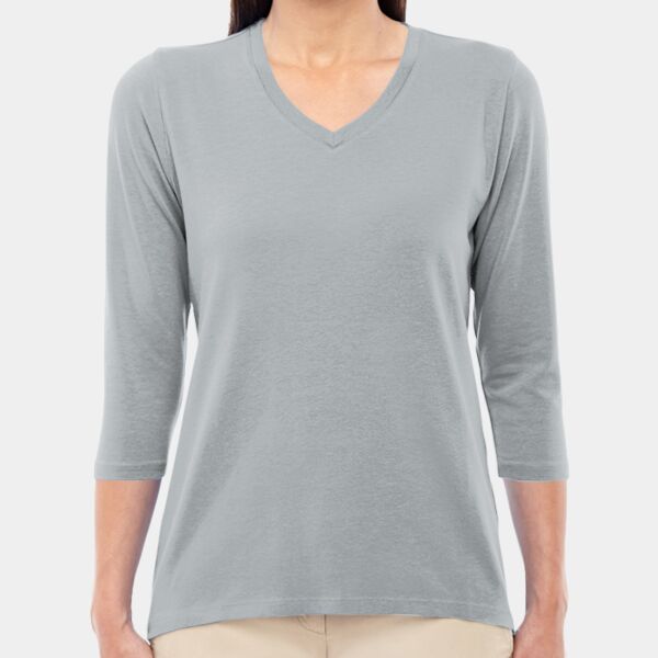 Devon & Jones Ladies' Perfect Fit™ Bracelet-Length V-Neck Top Thumbnail