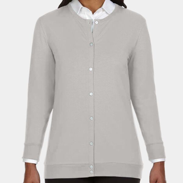 Devon & Jones Ladies' Perfect Fit™ Ribbon Cardigan Thumbnail