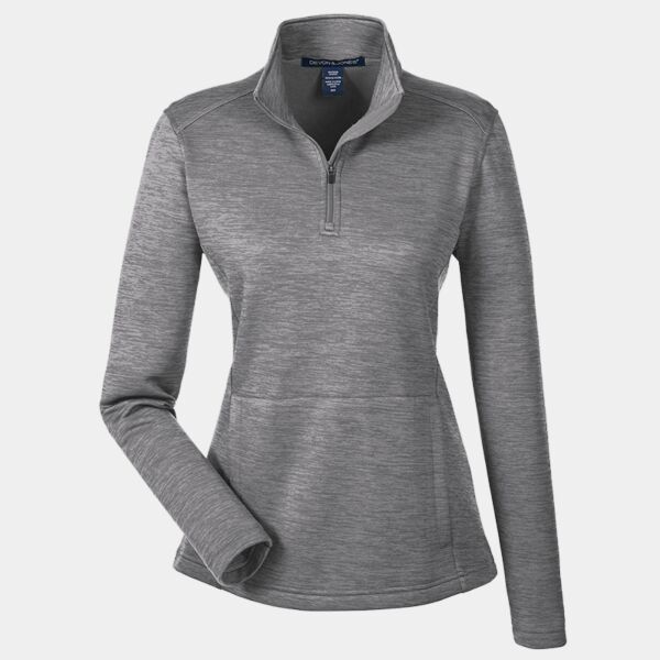 Devon & Jones Ladies' Newbury Mélange Fleece Quarter-Zip Thumbnail