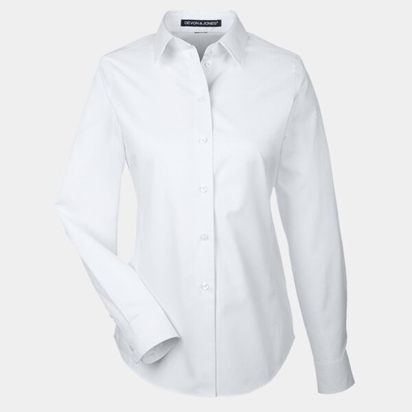 Devon & Jones Ladies' Crown Collection® Royal Dobby Woven Shirt Thumbnail